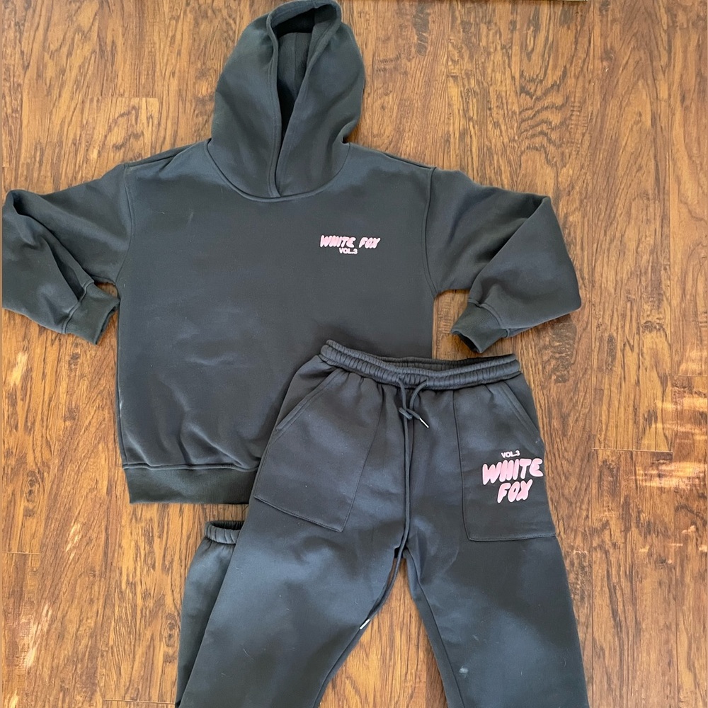 white fox sweat set